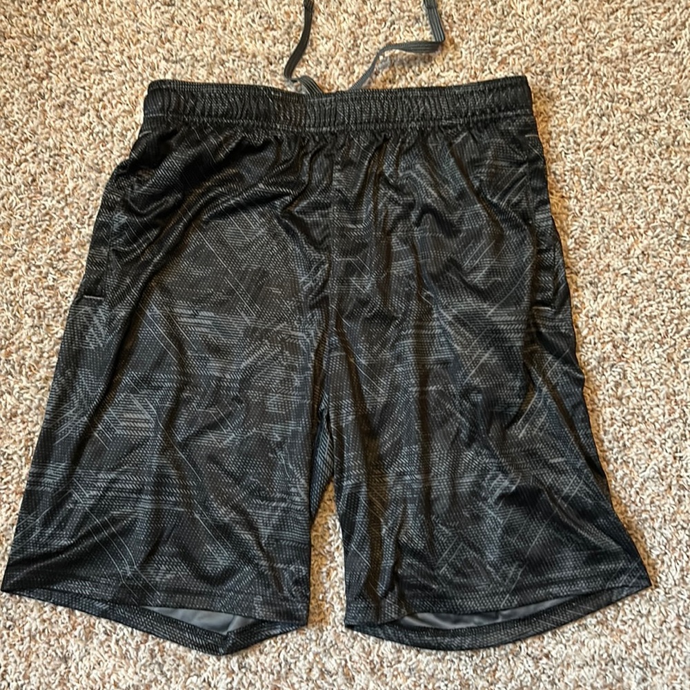 Champion Black And Gray Soccer Shorts. Size Medium